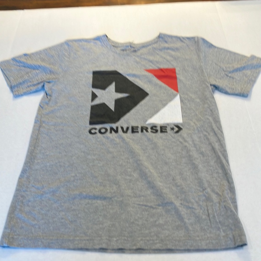 Boys XL Converse T-Shirt Gray with black, White and Red